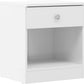Denver 1 Drawer Bedside - White Gloss