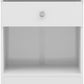 Denver 1 Drawer Bedside - White Gloss