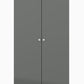 Denver 2 Door Wardrobe - GREY GLOSS