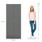 Denver 2 Door Wardrobe - GREY GLOSS