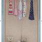 Denver 2 Door Wardrobe - WHITE/BLUE GLOSS