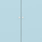 Denver 2 Door Wardrobe - WHITE/BLUE GLOSS