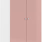 Denver 2 Door Wardrobe - WHITE/PINK GLOSS