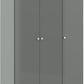 Denver 3 Door Wardrobe - GREY GLOSS