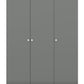 Denver 3 Door Wardrobe - GREY GLOSS