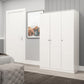 Denver 3 Door Wardrobe - WHITE GLOSS