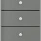 Denver 3 Drawer Bedside - GREY GLOSS