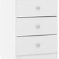 Denver 3 Drawer Bedside - White Gloss