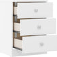 Denver 3 Drawer Bedside - White Gloss