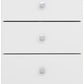 Denver 3 Drawer Bedside - White Gloss