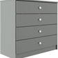 Denver 4 Drawer Chest - GREY GLOSS