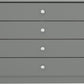 Denver 4 Drawer Chest - GREY GLOSS