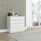 Denver 4 Drawer Chest - White Gloss