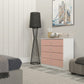 Denver 4 Drawer Chest - WHITE/PINK GLOSS
