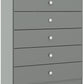 Denver 5 Drawer Chest - Grey Gloss