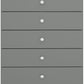 Denver 5 Drawer Chest - Grey Gloss