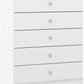 Denver 5 Drawer Chest - White Gloss