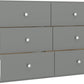 Denver 6 Drawer Chest - Grey Gloss