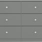 Denver 6 Drawer Chest - Grey Gloss