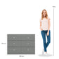 Denver 6 Drawer Chest - Grey Gloss