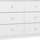 Denver 6 Drawer Chest - White Gloss
