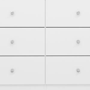 Denver 6 Drawer Chest - WHITE GLOSS
