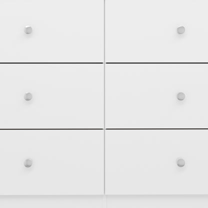 Denver 6 Drawer Chest - WHITE GLOSS