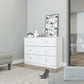 Denver 6 Drawer Chest - White Gloss