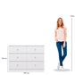Denver 6 Drawer Chest - White Gloss