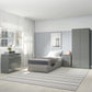 Denver 3 Drawer Bedside - GREY GLOSS
