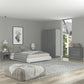 Denver 1 Drawer Bedside - Grey Gloss