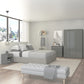 Denver 1 Drawer Bedside - Grey Gloss