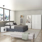Denver 1 Drawer Bedside - White Gloss
