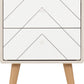 Dixie 2 Drawer Bedside - Dusty Grey/White
