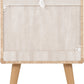 Dixie 2 Drawer Bedside - Dusty Grey/White