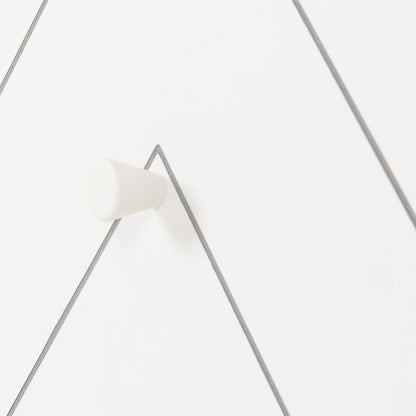 Dixie 2 Drawer Bedside - DUSTY GREY/WHITE