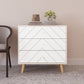 Dixie 3 Drawer Chest - Dusty Grey/White