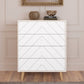 Dixie 4 Drawer Chest - DUSTY GREY/WHITE