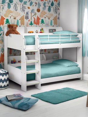 Domino 90cm Single White Bunk Bed