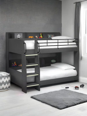 Domino 90cm Single Anthracite Black Bunk Bed