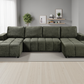 Shanghai Luxury Green U Shape Corner Sofabed