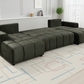 Shanghai Luxury Green U Shape Corner Sofabed