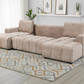 Shanghai Luxury Beige U Shape Corner Sofabed