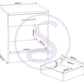 Dakota 1 Drawer Bedside - White