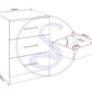 Dakota 3 Drawer Bedside - LIGHT GREY