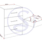Dakota 3 Drawer Bedside - White