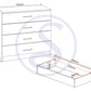 Dakota 4 Drawer Chest - WHITE