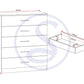 Dakota 5 Drawer Chest - LIGHT GREY