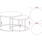 Dallas Round Coffee Table Set - Marble/Gold Effect