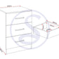 Denver 3 Drawer Bedside - GREY GLOSS
